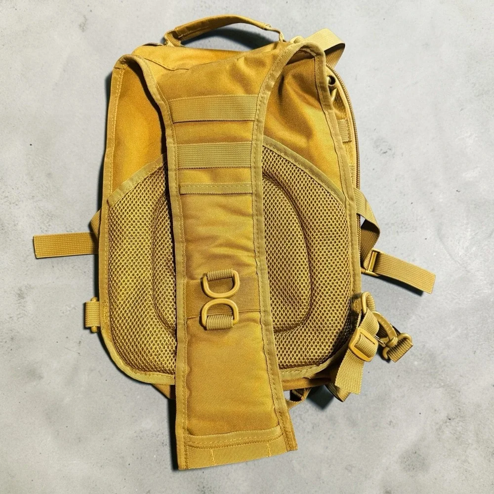 Tan Tactical Backpack MOLLE Military Style EDC Bug‎ Out Bag Hiking Daypack